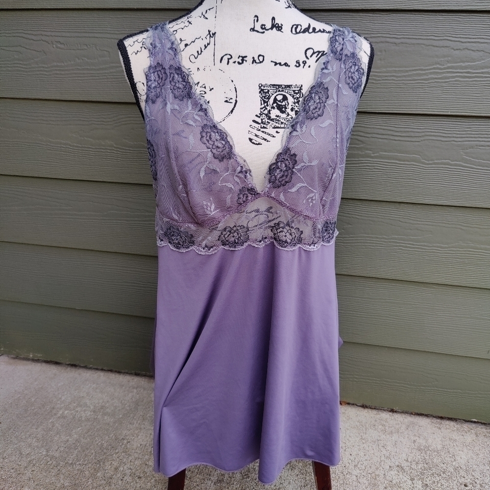 Torrid Sexy Purple Lace Nightie Nightgown Top Lingerie Sleepwear Size 0
